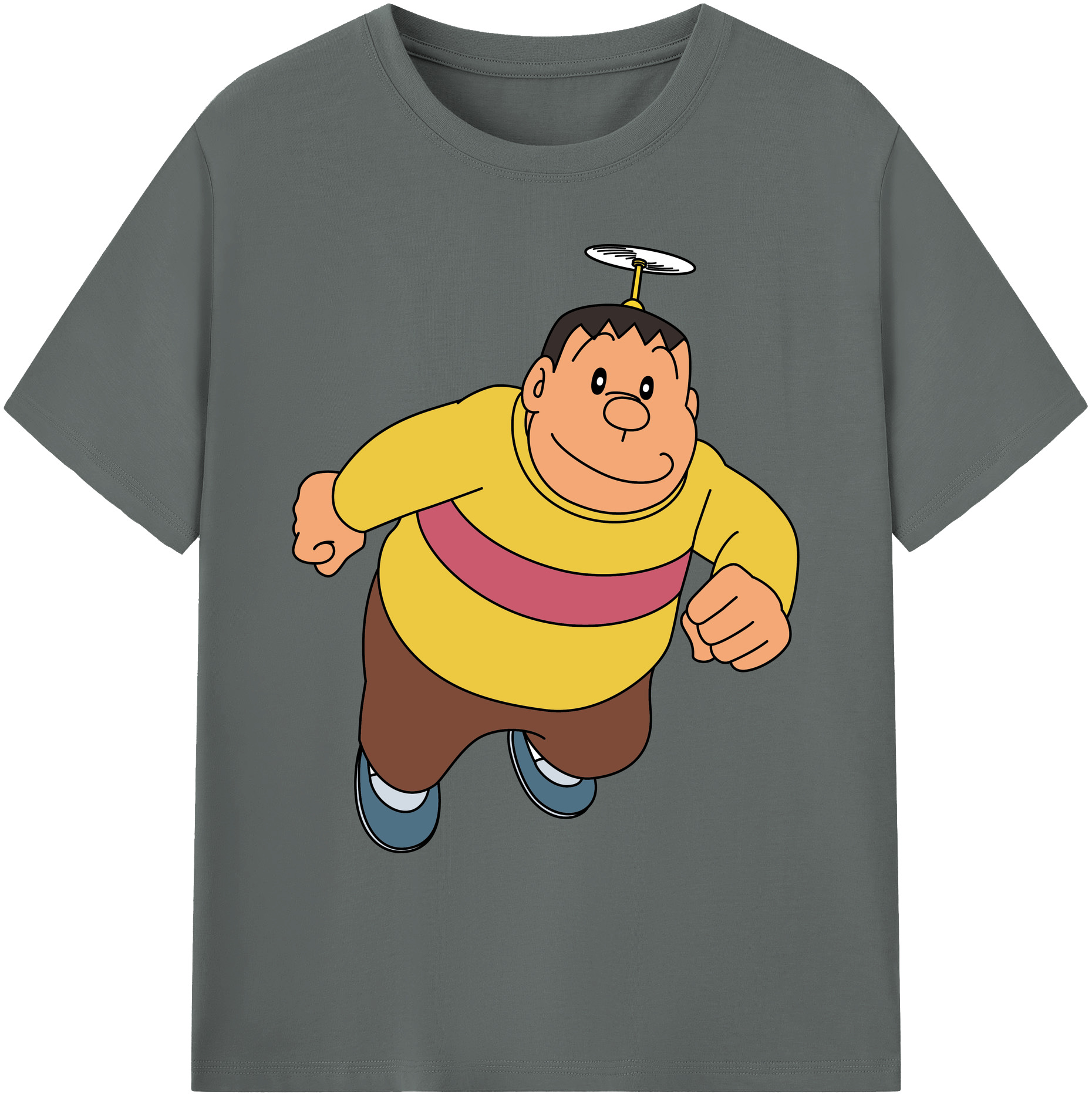 （画像用） ドラえもん 剛田武 Doraemon Gouta Takeshi 綿100％ メンズ半袖Tシャツ｜肌触りやわらか＆通気性